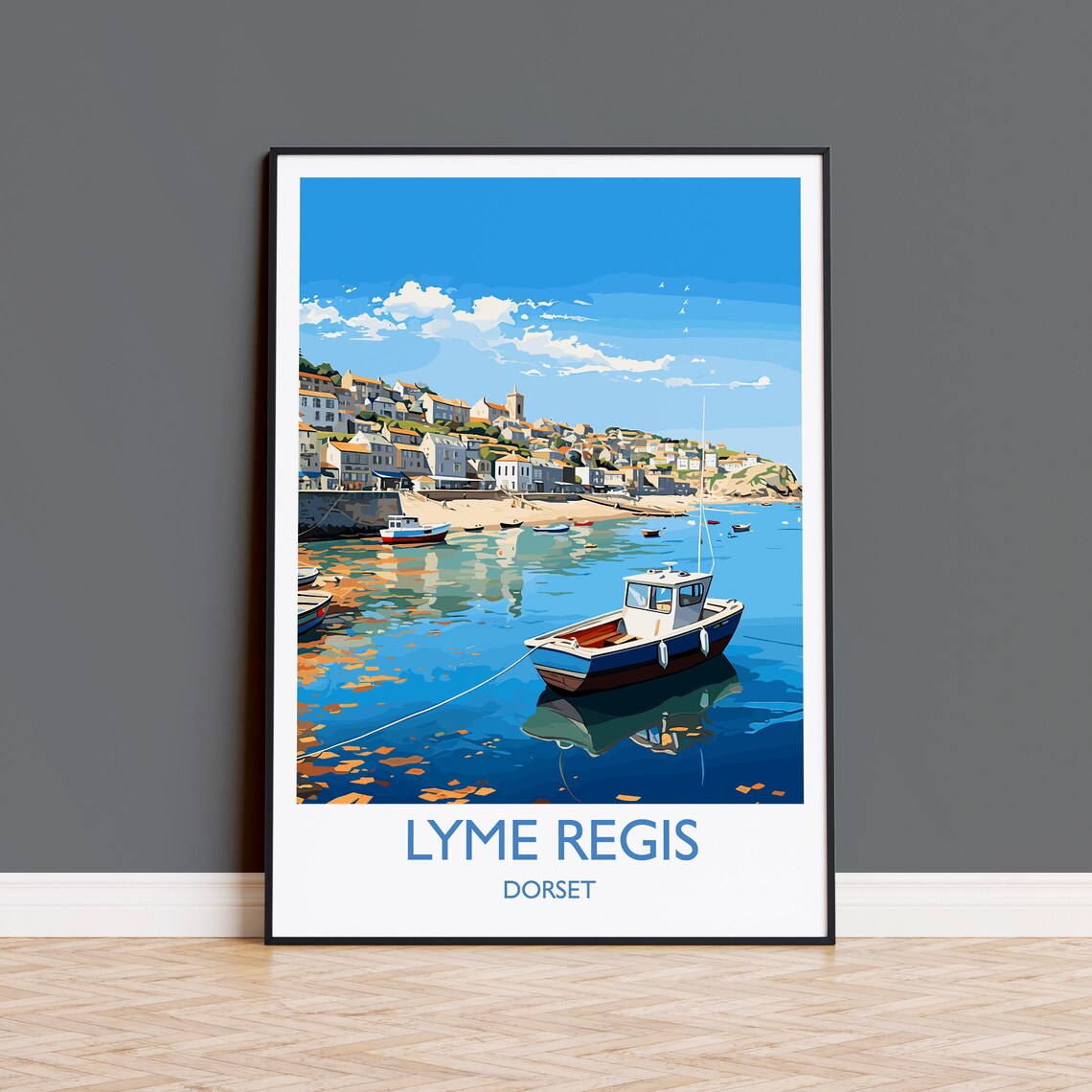 Lyme Regis Travel Poster, Dorset England