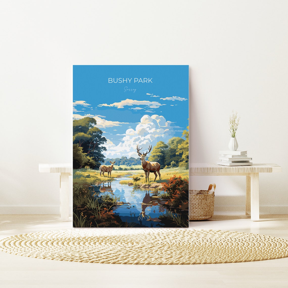 Bushy Park Travel Poster Travel Print Of Bushy Park Surrey London England London Art Lovers Gift Wall Art Print - Image 2