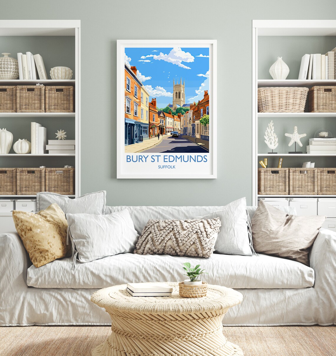 Bury St Edmunds Travel Poster, Suffolk England - Image 4