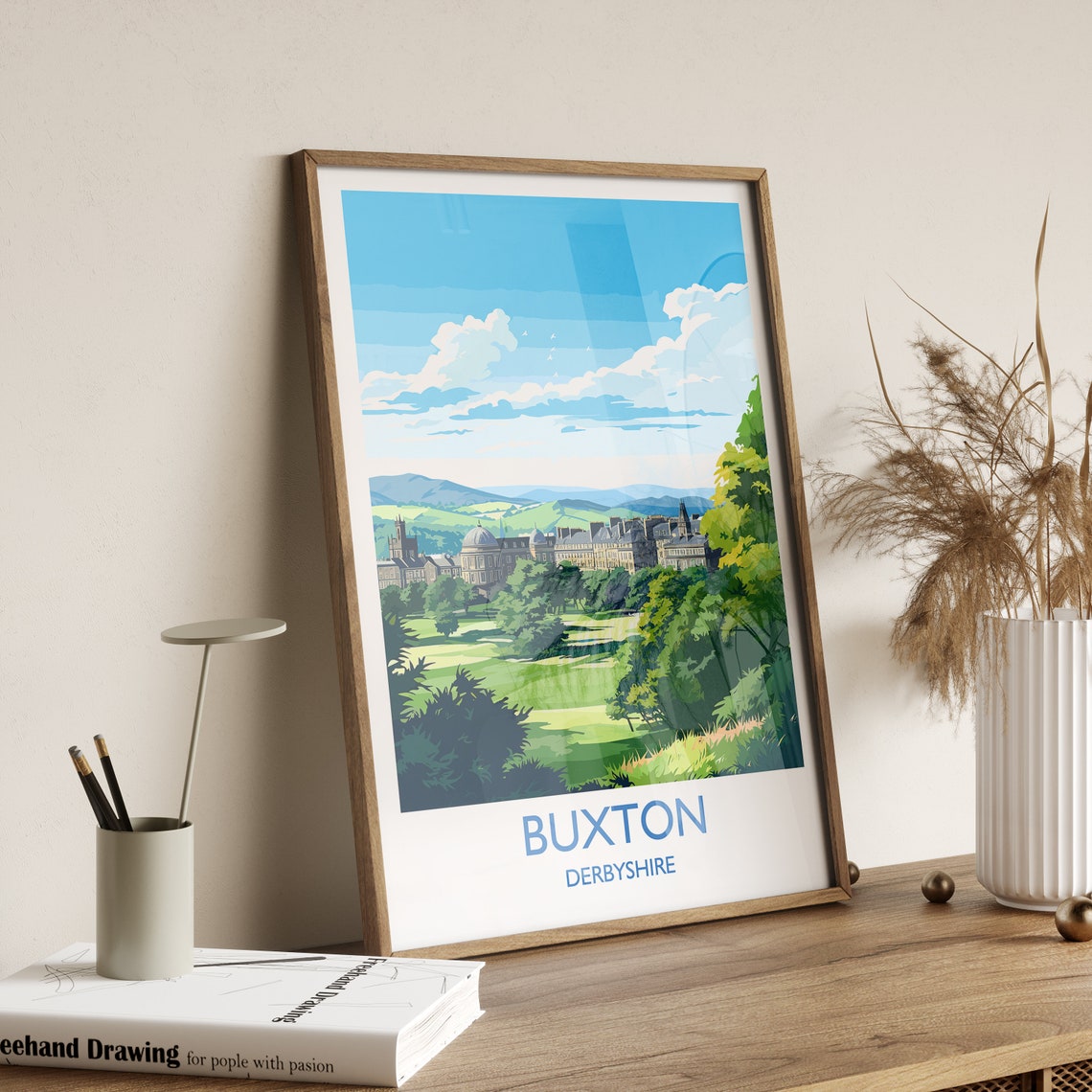 Buxton Derbyshire Crescent Building Peak District Town Poster - Image 3
