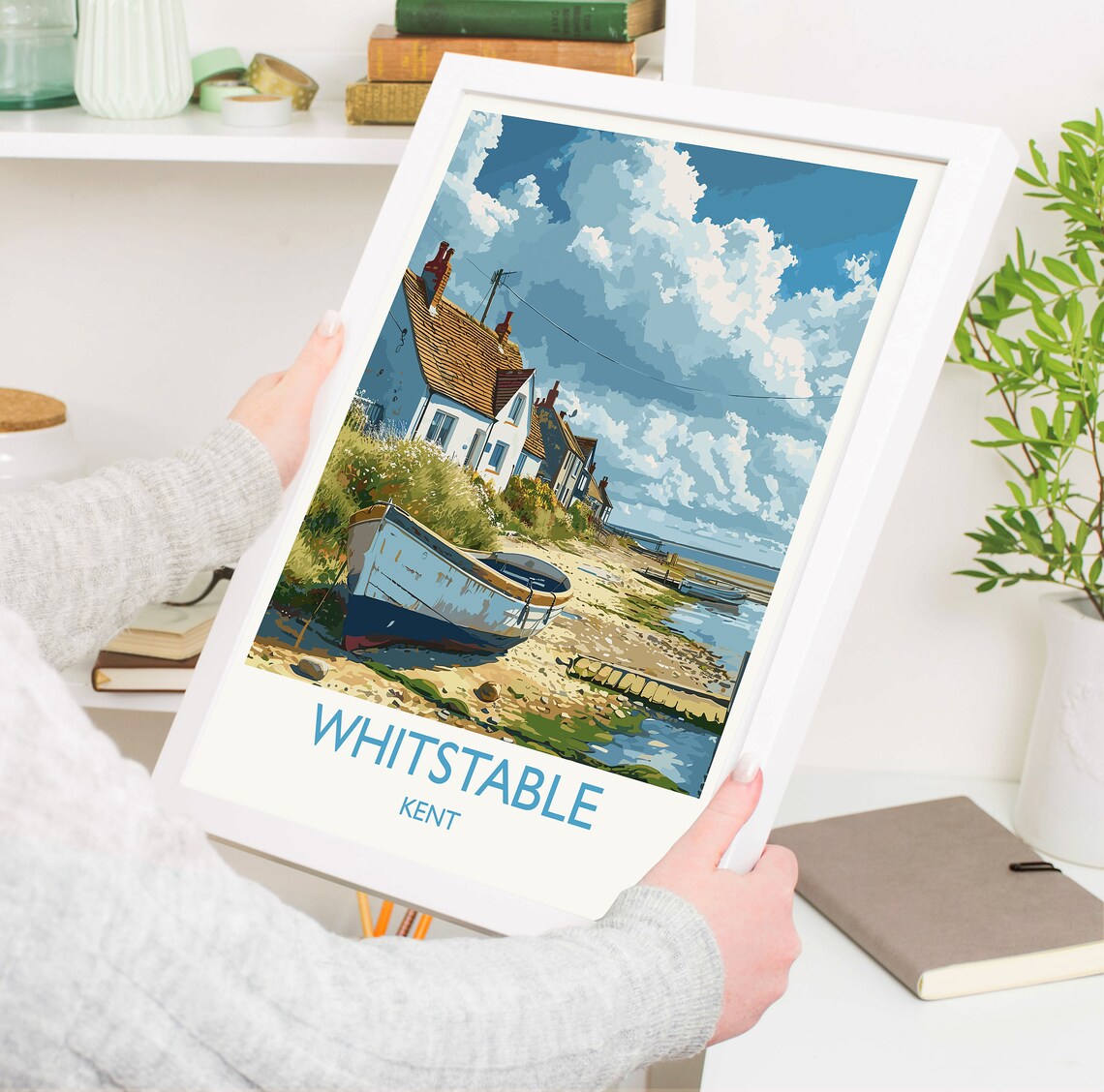 Whitstable Kent Coast Art Gift Poster Print - Image 5