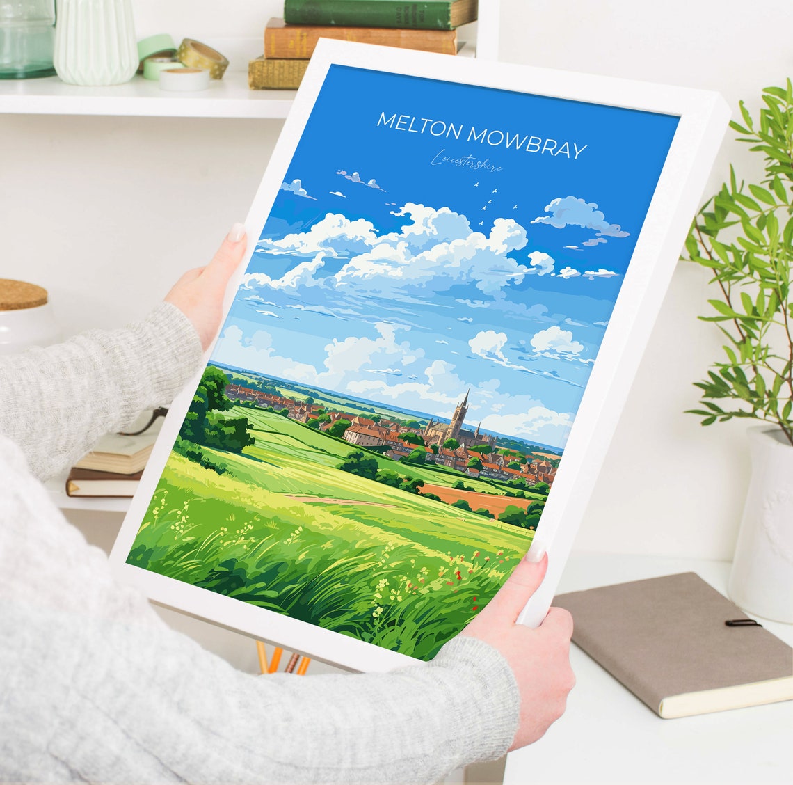 Melton Mowbray Leicestershire England Countryside Travel Poster - Image 5