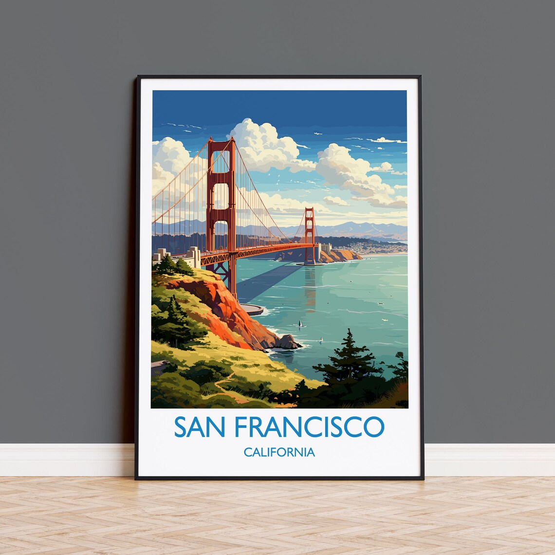 San Francisco Travel Print USA Gift Wall Art Print