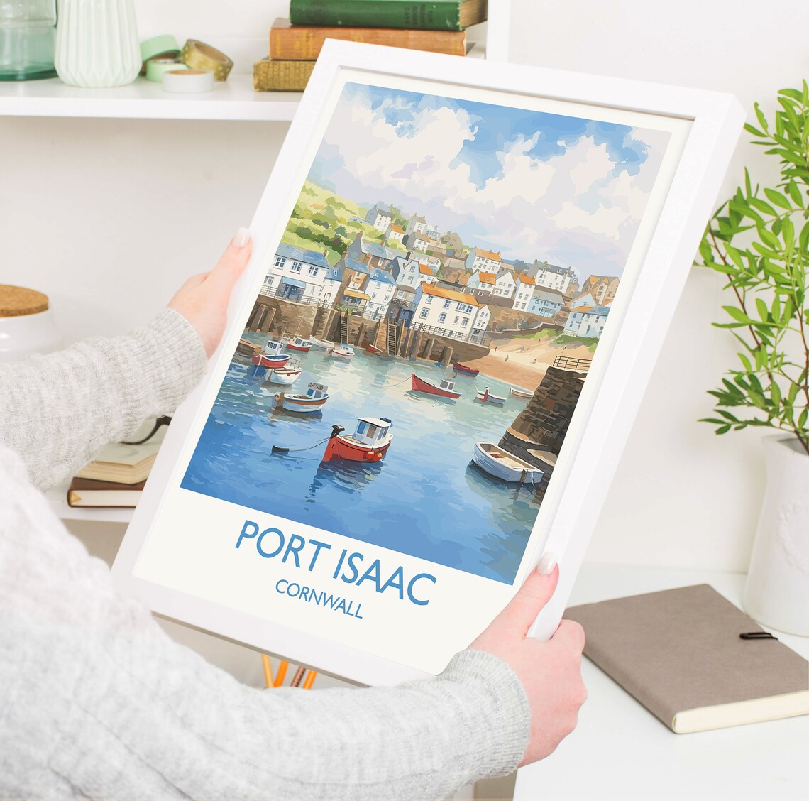 Port Isaac Travel Poster, Cornwall England Art Print - Image 5