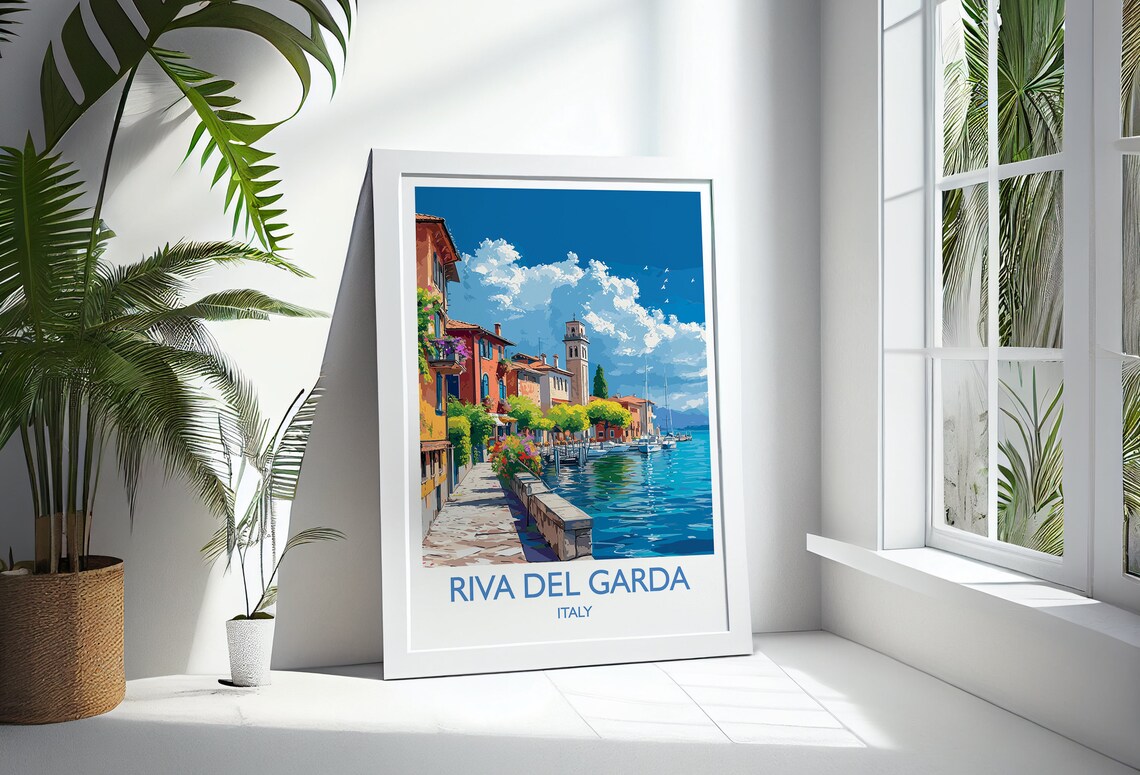 Riva Del Garda Travel Poster, Italian Lakes Art Print - Image 3