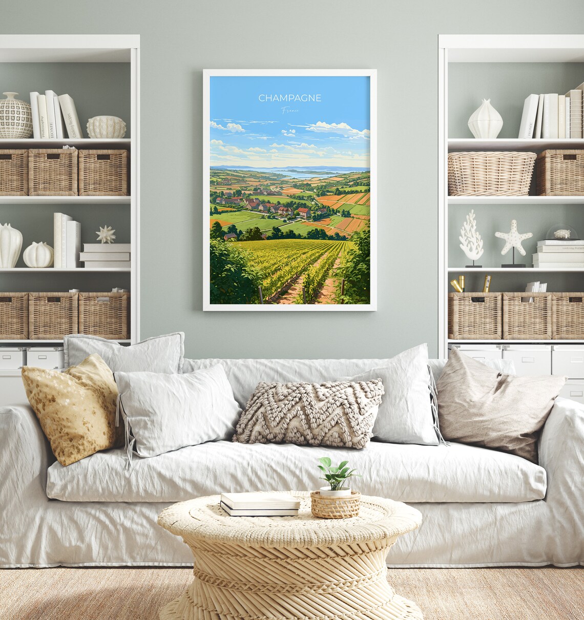 Champagne Travel Poster, Wine Region France Art Print - Image 3