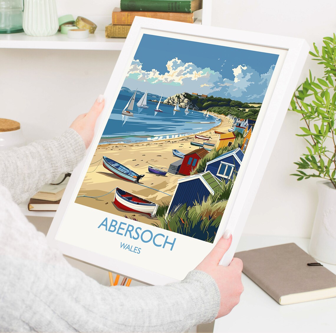 Abersoch Travel Poster, Wales Travel Art Print - Image 3