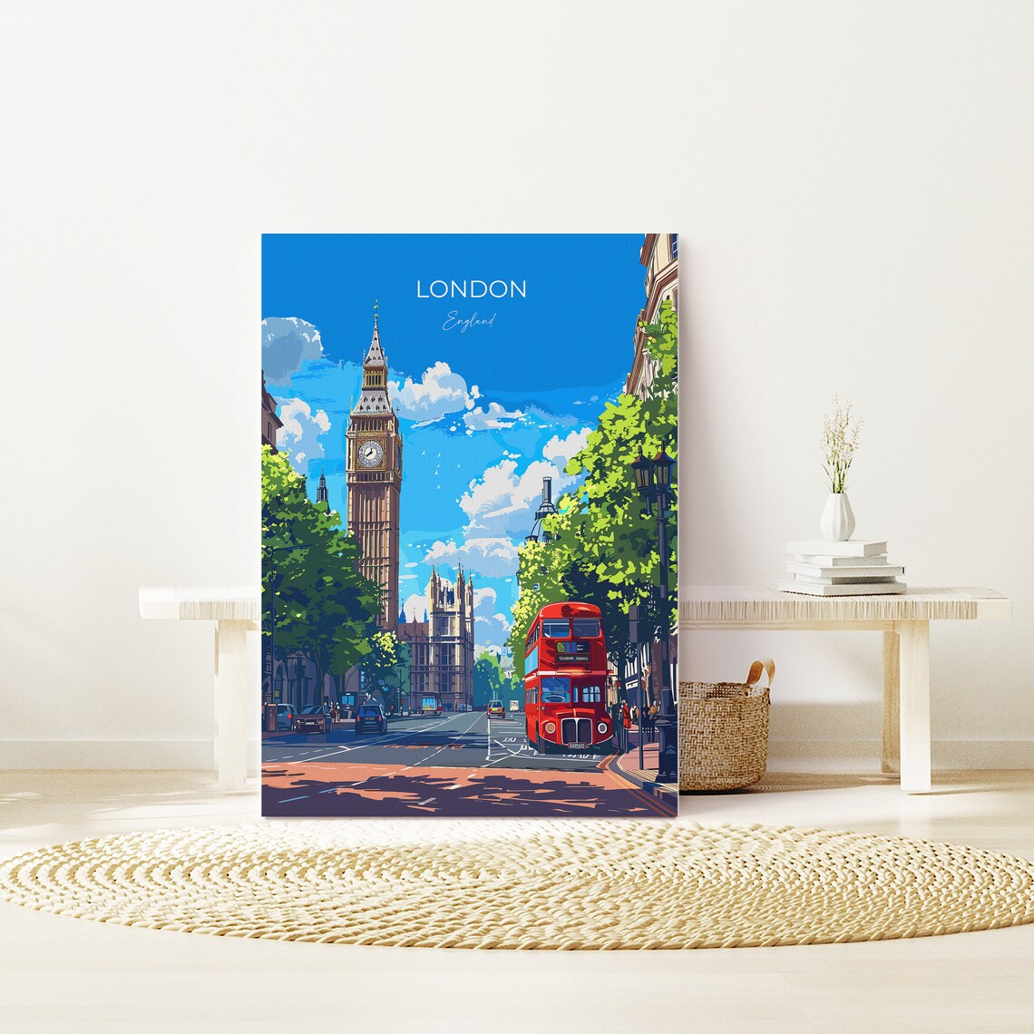 London Travel Poster Wall Art Travel Print Of London London Art Lovers Gift Big Ben Art Gift - Image 2