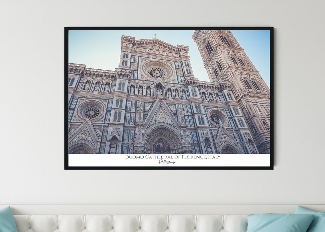 Florence Italy Duomo Cathedral Facade Photo Print Close Up View - Image 2