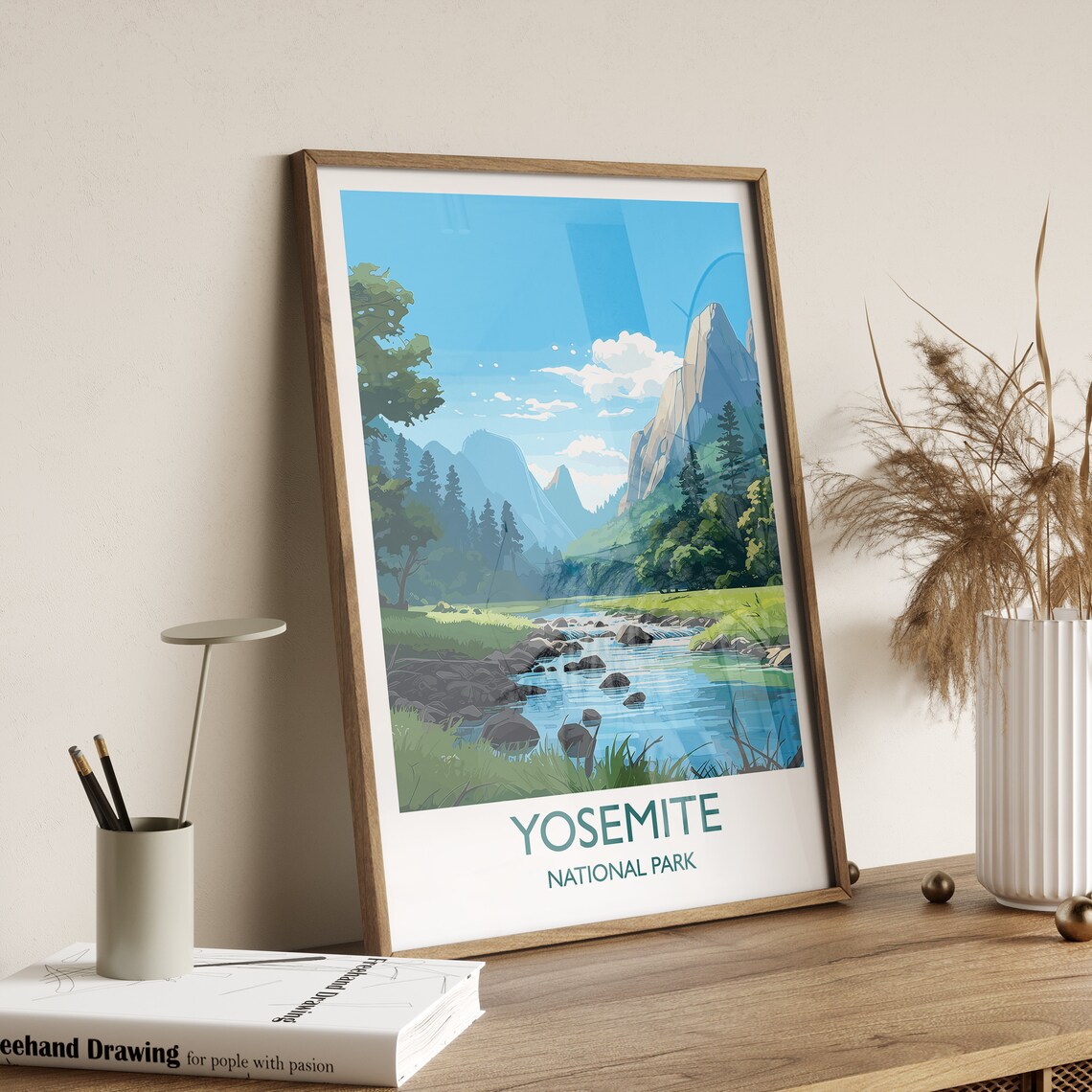 Yosemite Poster Travel Print Of Yosemite National Park Art Yosemite Gift Colorado Usa Travel Gift - Image 3