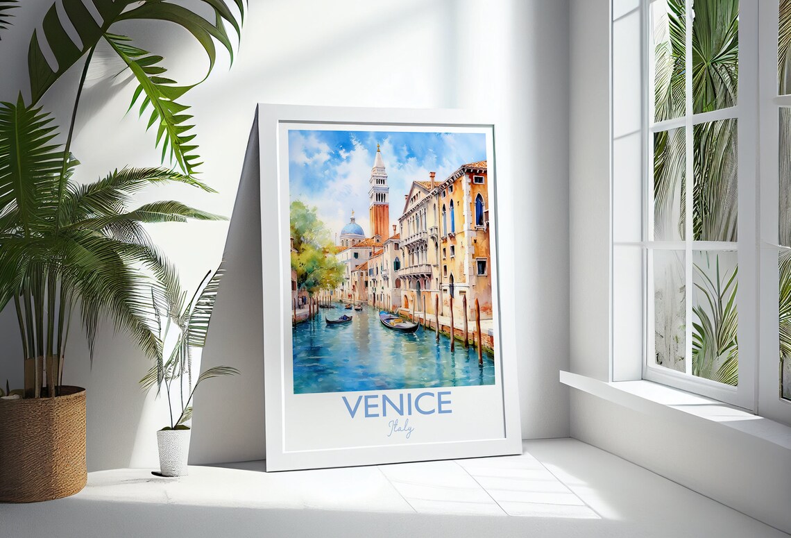 Venice Travel Poster, Watercolor Travel Print - Image 2