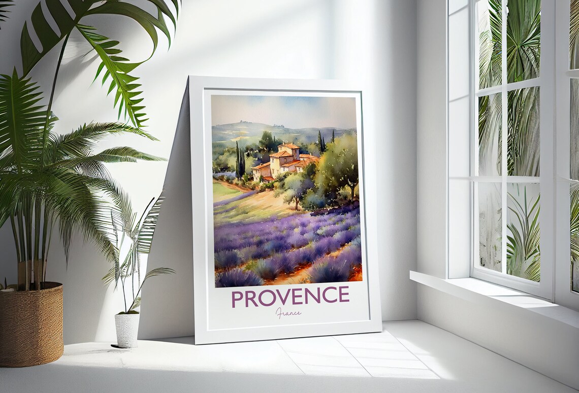 Provence Travel Poster, Watercolour Gift Print - Image 2