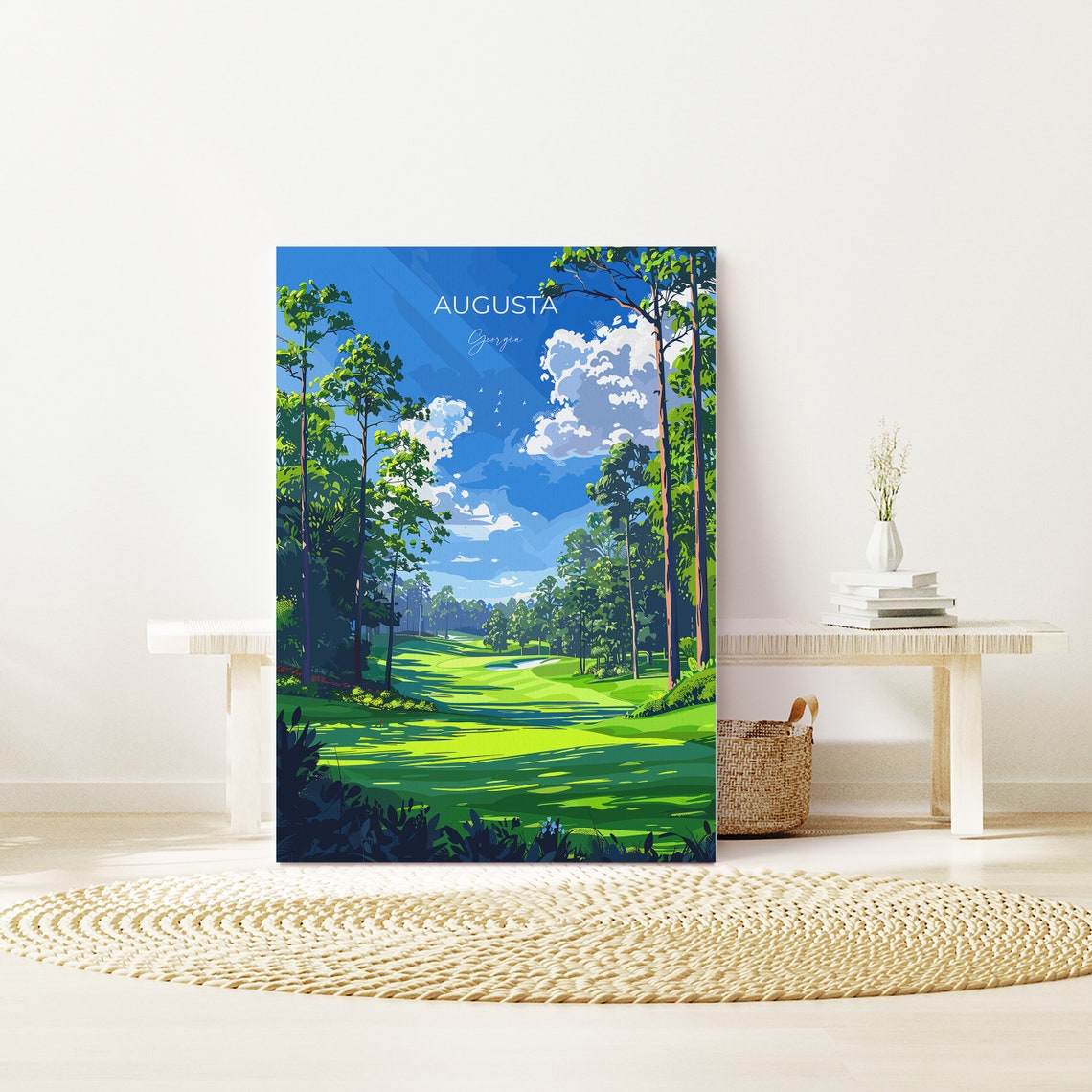 Augusta Georgia Pine Forest Golf Course Fairway Travel Poster - Image 2