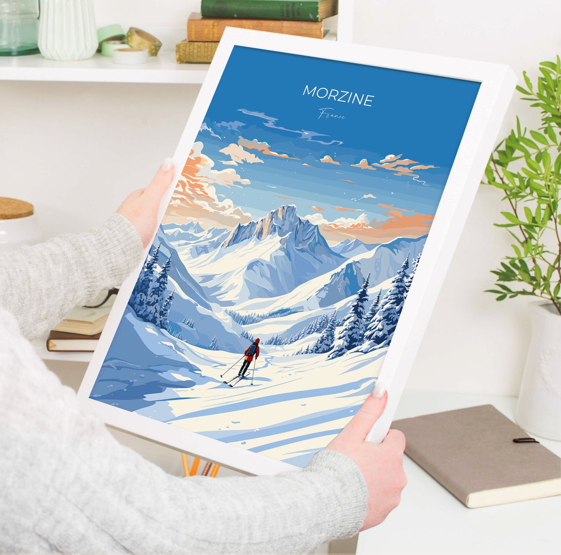 Morzine Wall Art Travel Poster Travel Print Of Morzine Ski Poster Morzine Art Gift France Ski Art Travel Gift - Image 5