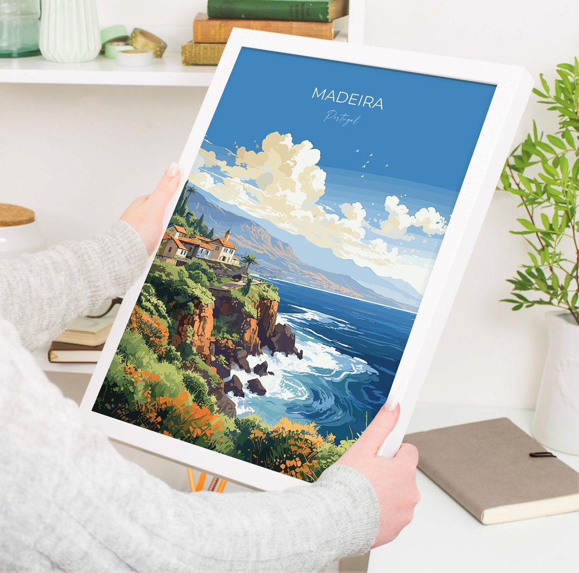 Madeira Travel Poster Wall Art Travel Print Of Madeira Madeira Art Print Portugal Wall Print Madeira Art Lovers Gift - Image 5