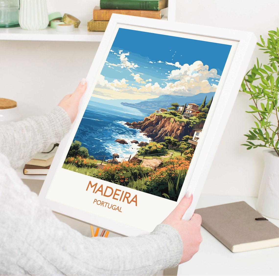 Madeira Travel Print Wall Art Travel Poster Of Madeira Madeira Art Print Portugal Wall Print Madeira Art Lovers Gift - Image 5