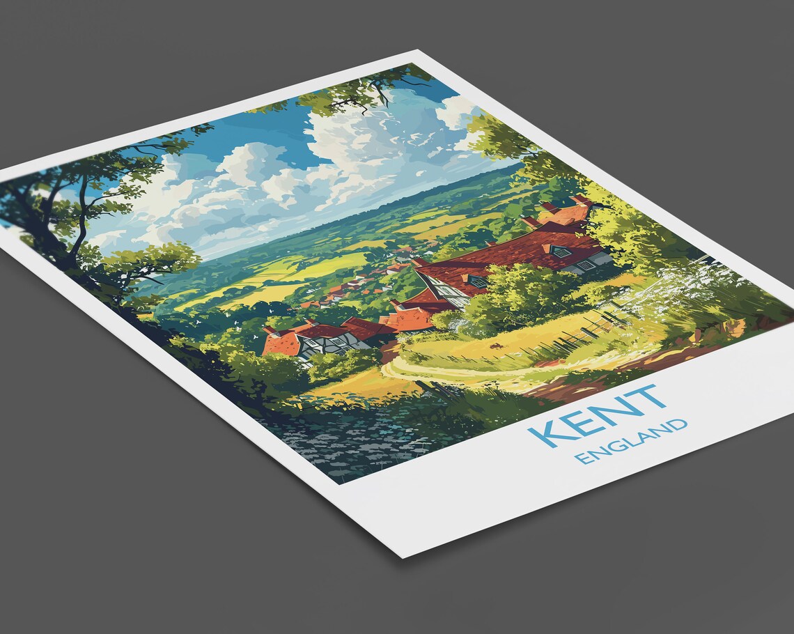 Kent England Travel Poster, County Art Print - Image 2