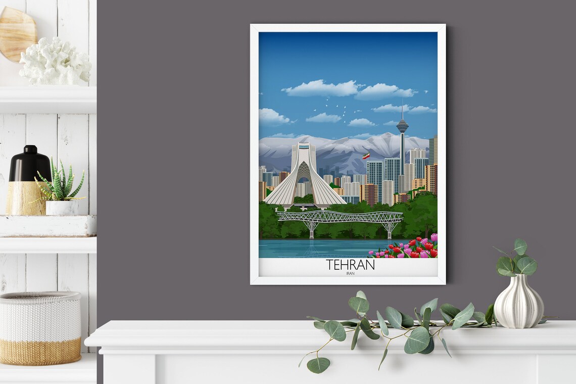 Tehran Travel Poster, Iran City Travel Print - Image 2