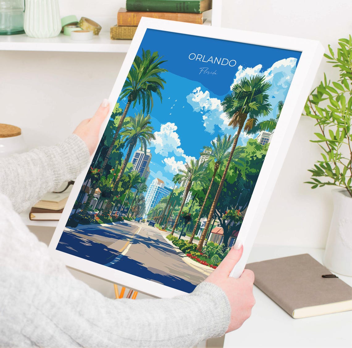 Orlando Travel Poster Travel Print Of Orlando Orlando Art Lovers Gift Florida Art Gift Usa Wall Art Print - Image 3