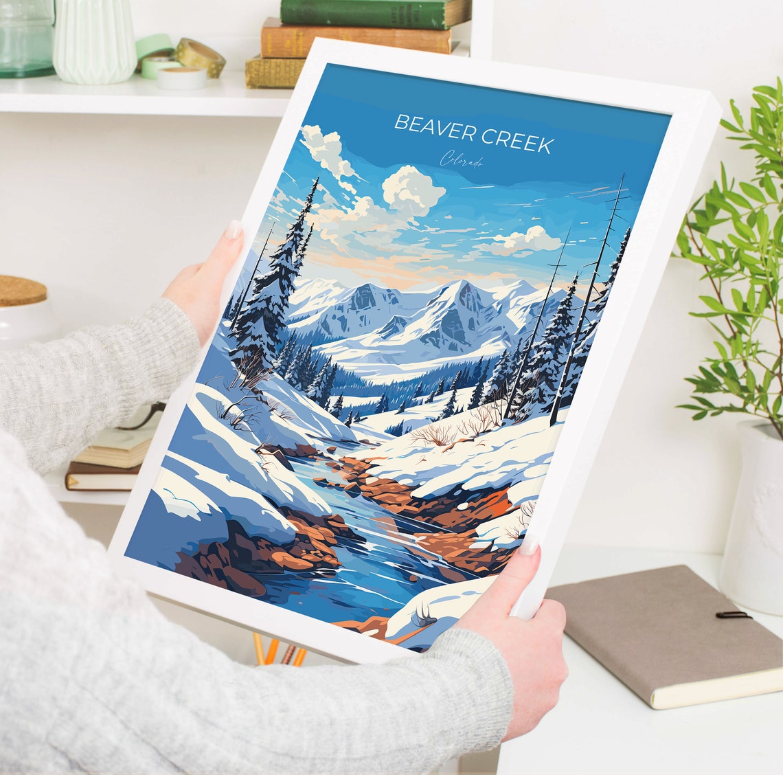 Beaver Creek Travel Poster Wall Art Travel Print Of Beaver Creek Colorado Usa Beaver Creek Art Lovers Gift - Image 5