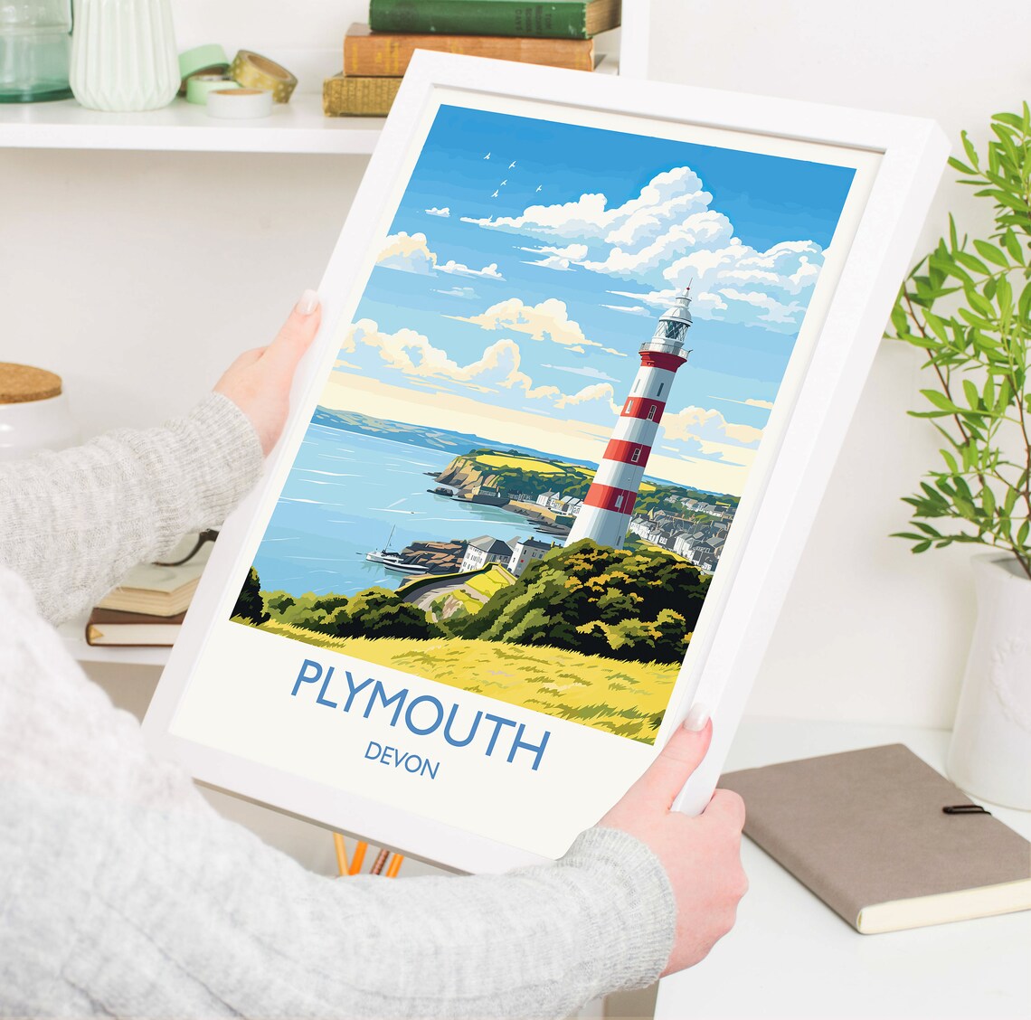 Plymouth Travel Poster, Devon Coast Art Print - Image 5