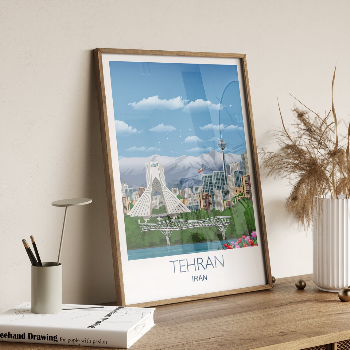 Tehran Travel Poster, Iran Travel Poster Print - Image 4