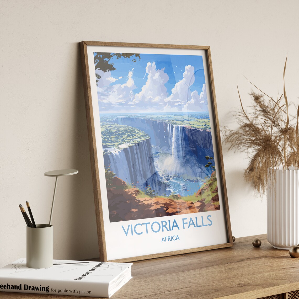Victoria Falls Travel Poster, Zimbabwe Africa - Image 3
