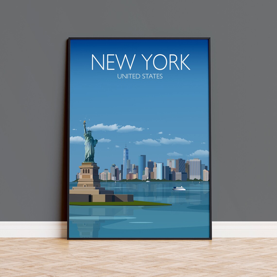 New York Travel Poster, Cityscape Art Print