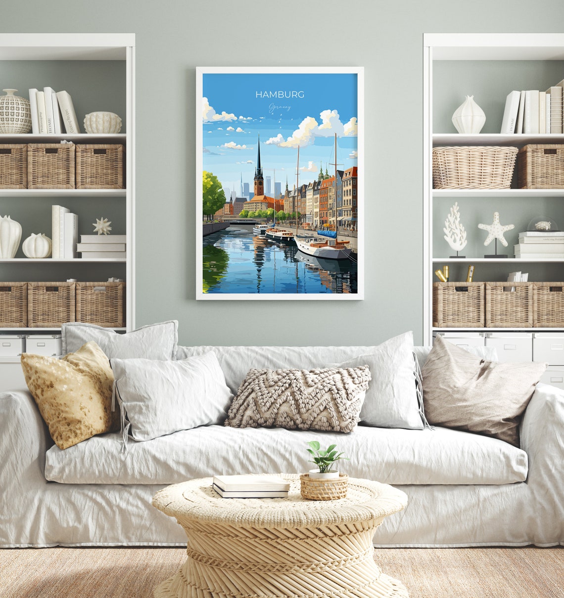 Hamburg Travel Print Wall Art Travel Poster Of Hamburg Hamburg Gift Art Germany Wall Decor Art Travel Gift - Image 4