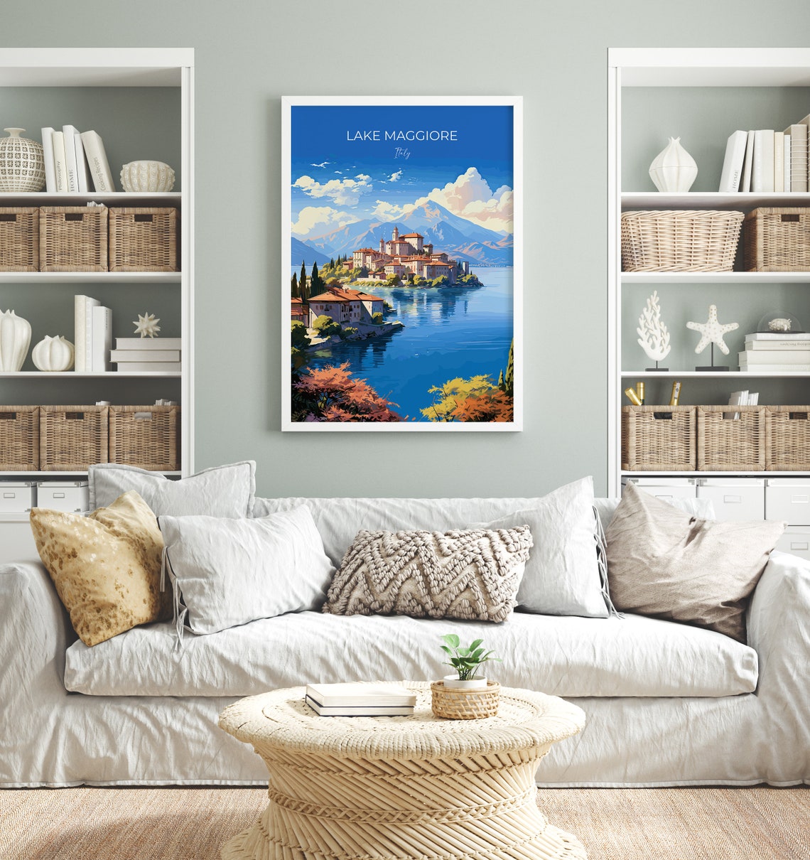 Lake Maggiore Travel Print Wall Art Travel Poster Of Lake Maggiore Lake Maggiore Art Lovers Gift Italy Italian Lakes Art Gift - Image 4
