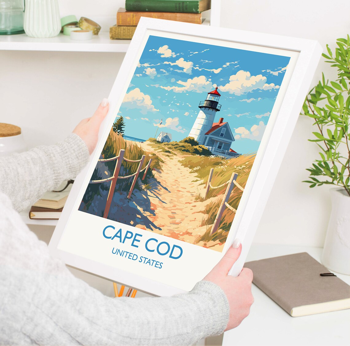 Cape Cod Travel Poster, Massachusetts USA Art Print - Image 5