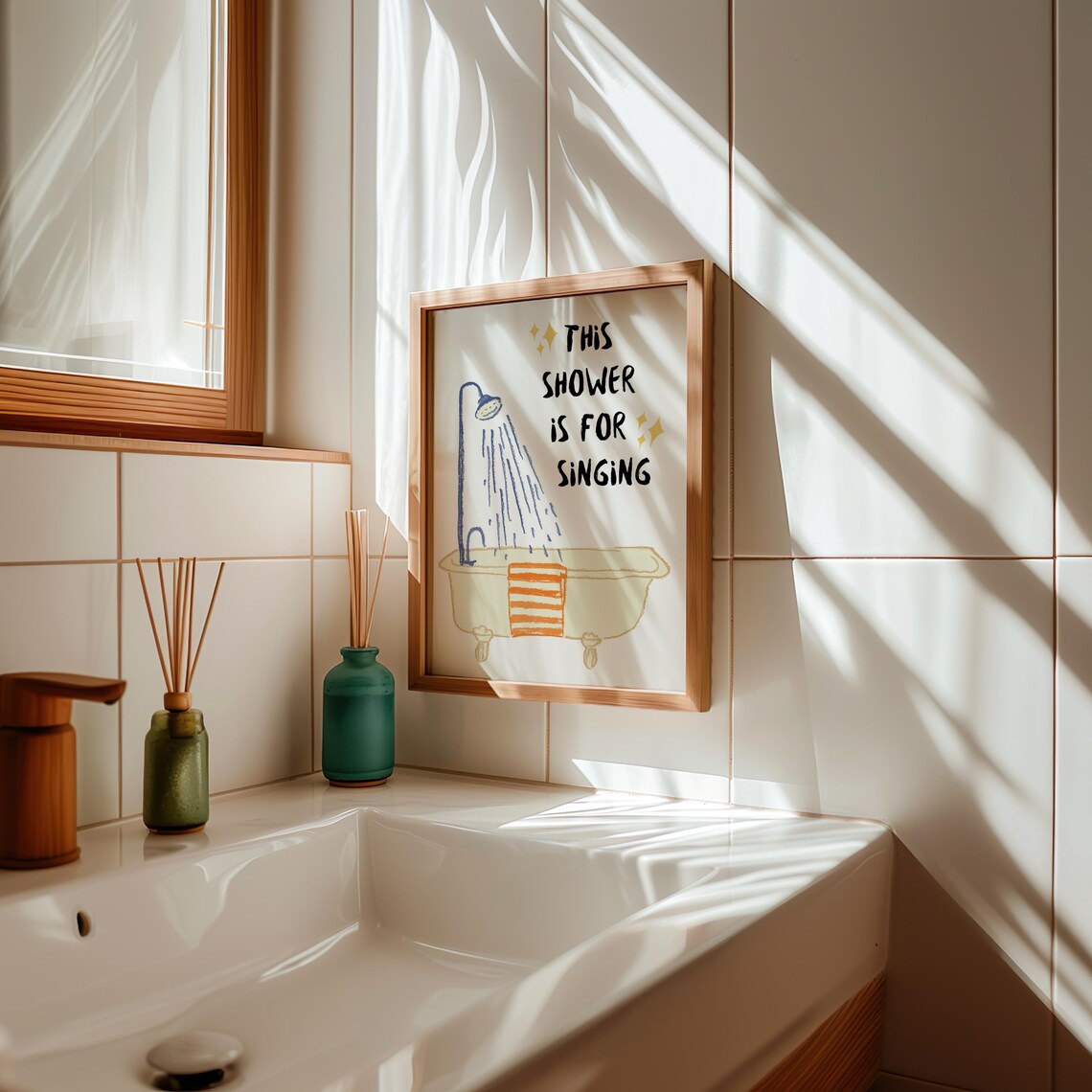 Shower Is for Singing Funny Bathroom Art Print - Image 6