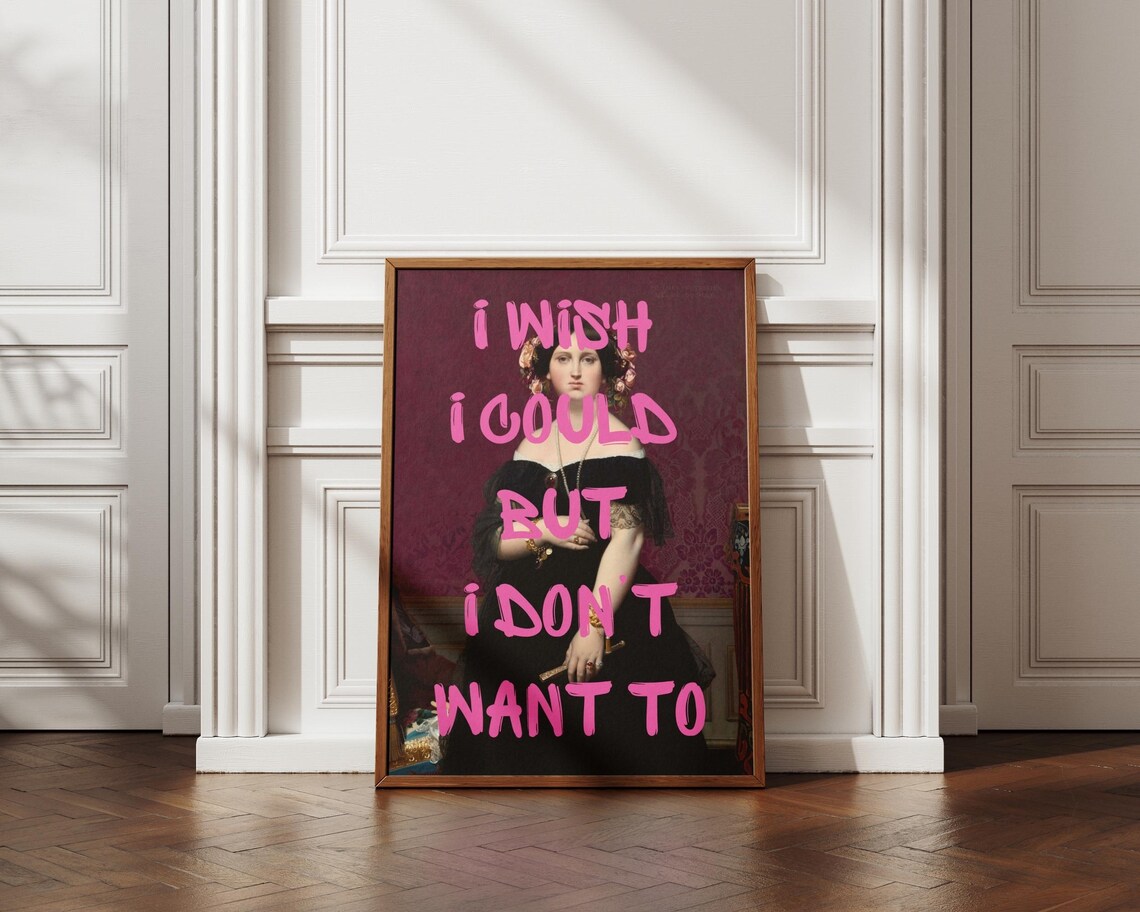 Altered Art Print, Pink Graffiti Maximalist Poster - Image 3