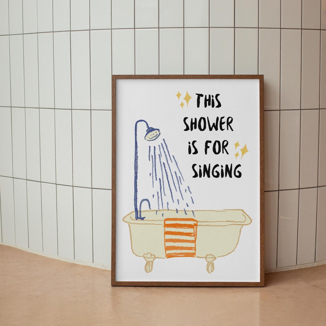 Shower Is for Singing Funny Bathroom Art Print - Image 5