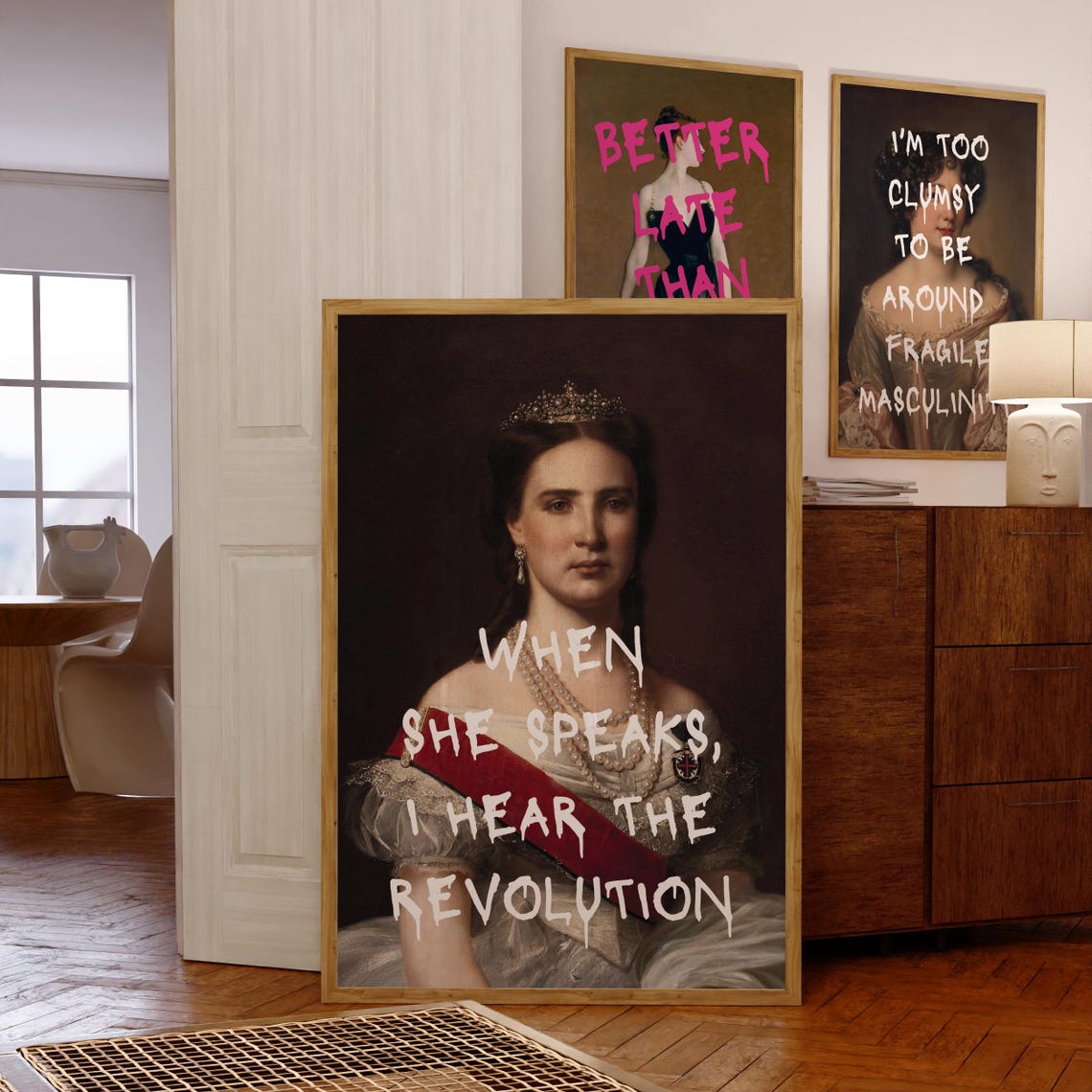 When She Speaks I Hear The Revolution Feminist Portrait Poster - Image 7