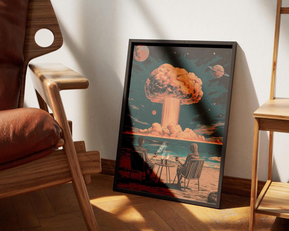 Psychedelic Vintage Retro Surreal Art Print - Image 2
