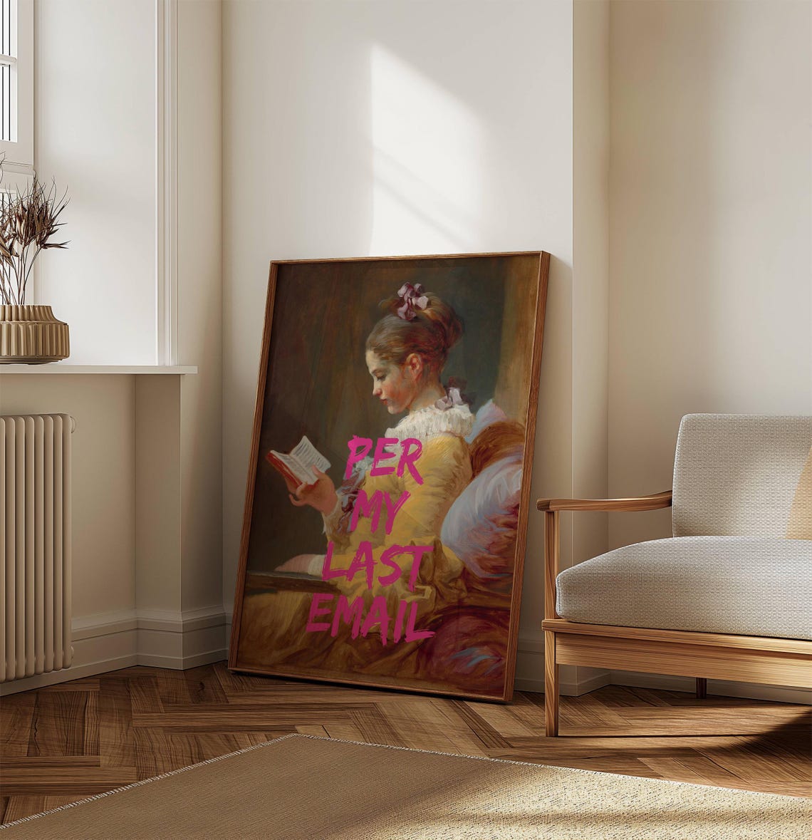 Per My Last Email Funny Classical Reading Woman Quote Poster - Image 5
