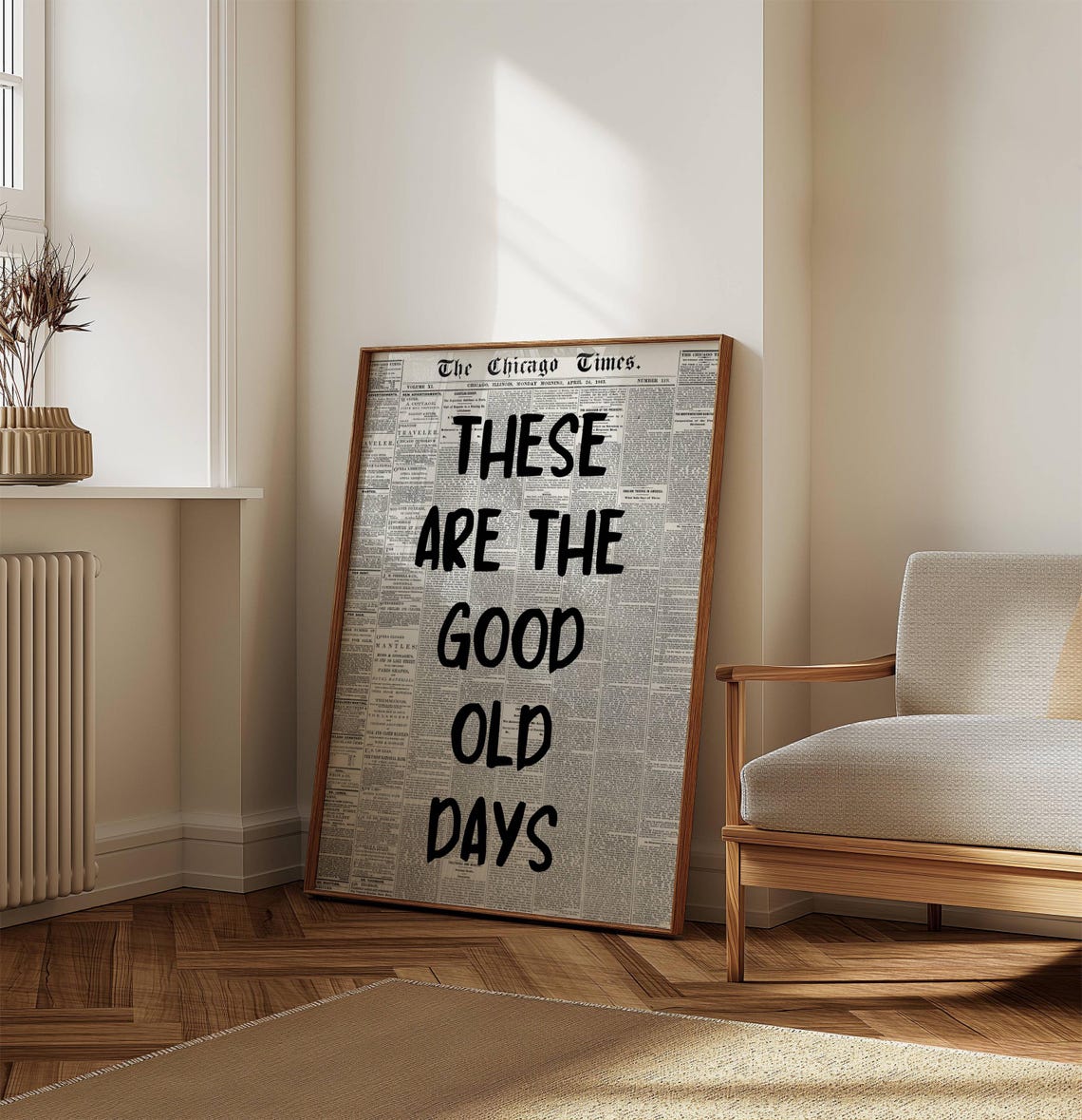 These Are The Good Old Days Vintage Newspaper Typography Poster - Image 7