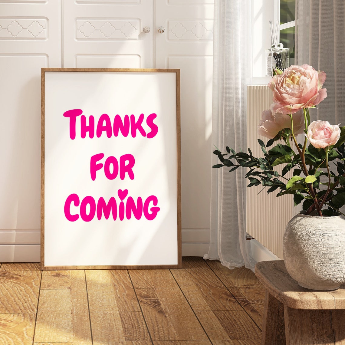 Thanks For Coming Please Leave Print Funny Goodbye Print Aesthetic Home Decor Cute Modern Wall Art Trendy Quote Art Print - Image 2