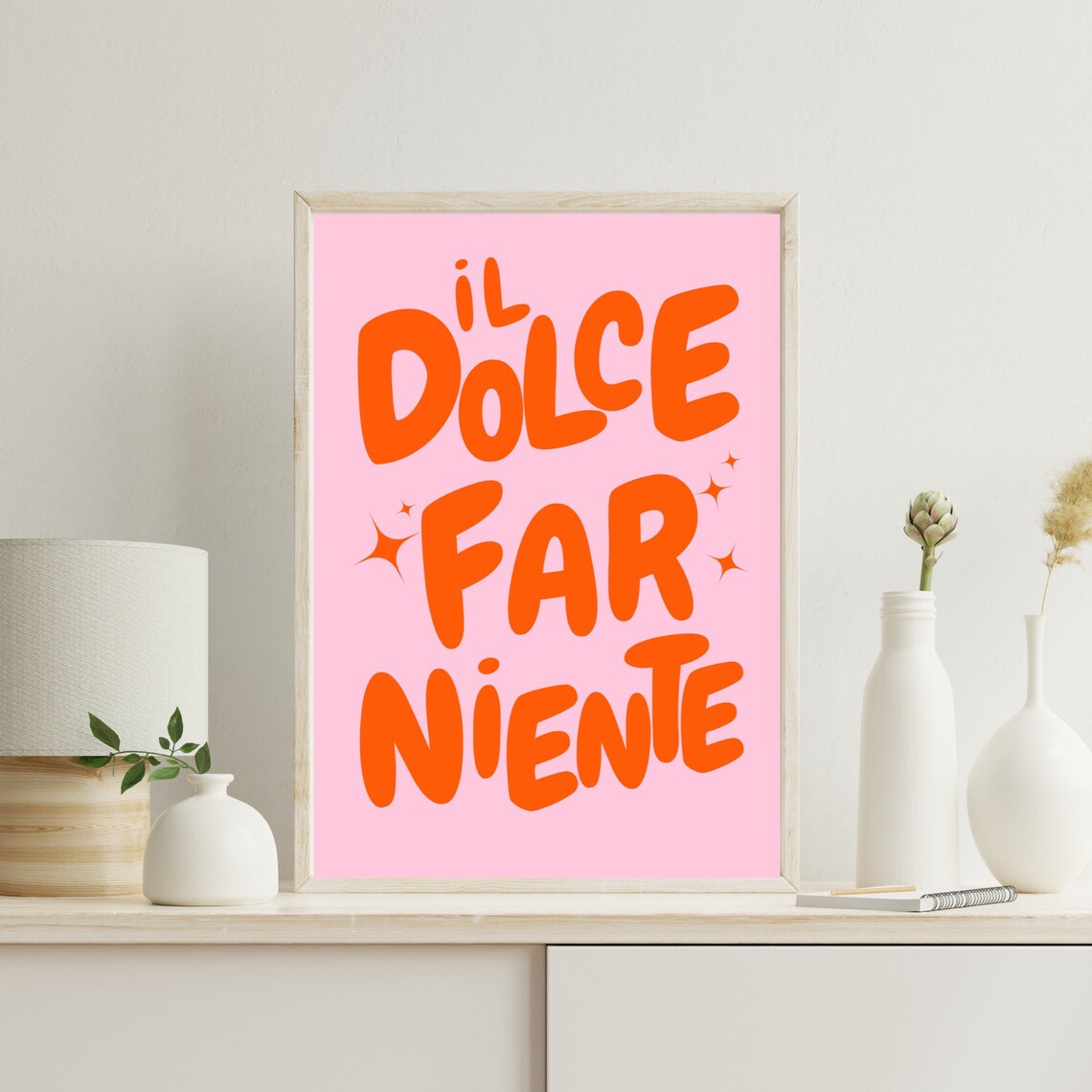 Il Dolce Far Niente Art Print, Italian Phrase Typography - Image 3