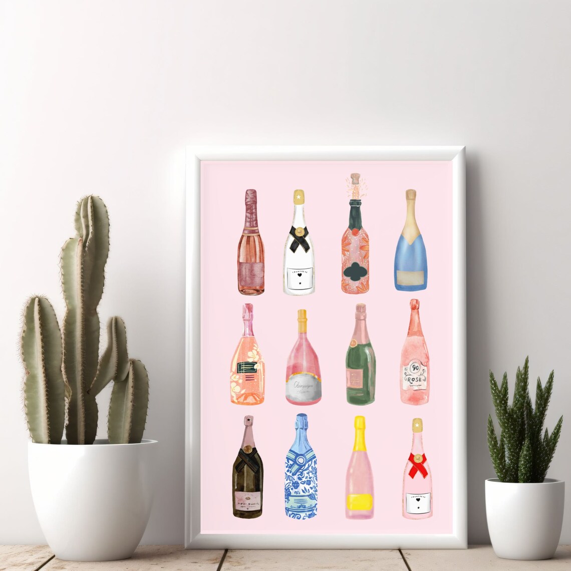Champagne Bar Cart Decor, Trendy Poster Print - Image 4