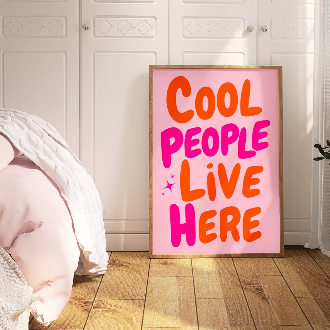 Cool People Live Here Vintage Quote Poster - Image 3