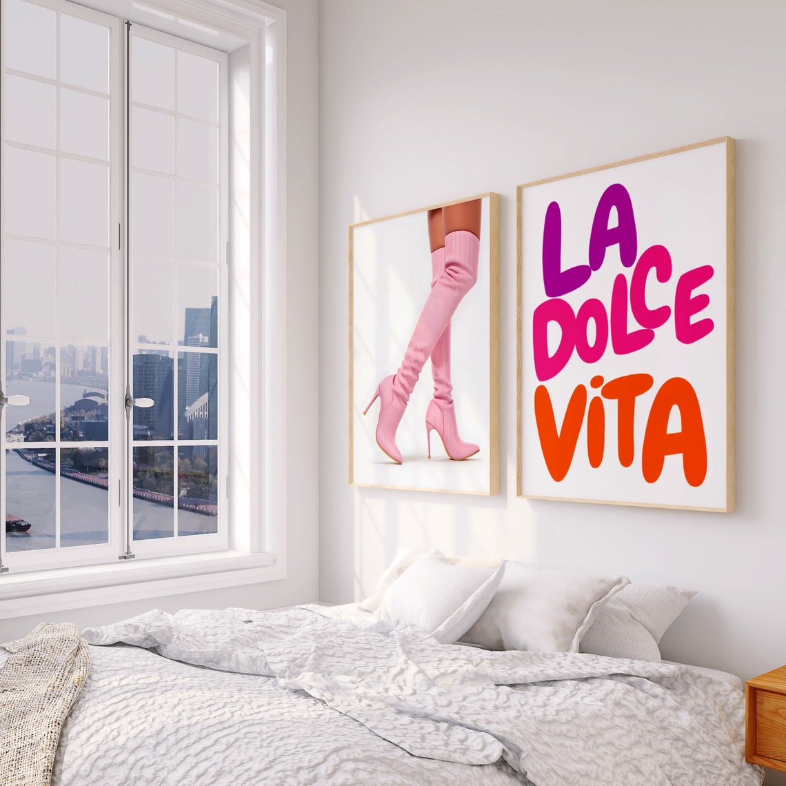 La Dolce Vita Italian Phrase Colorful Retro Typography Poster - Image 2