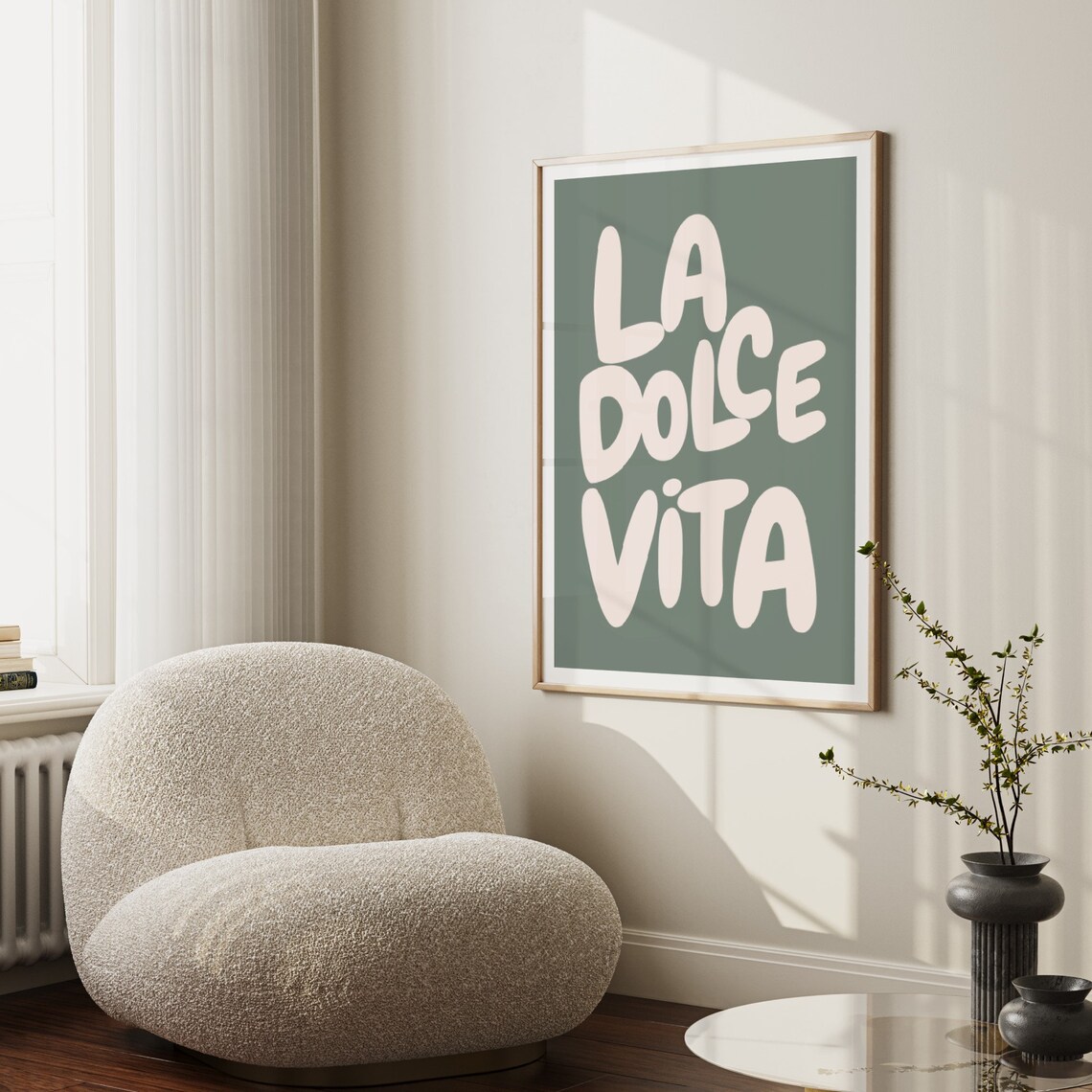 Dolce Vita Italian Phrase Art Print, Trendy Decor - Image 2