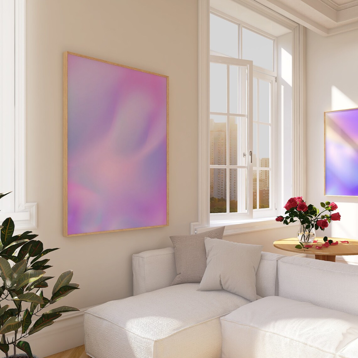 Lilac Aura Gradient Poster, Preppy Room Decor - Image 4