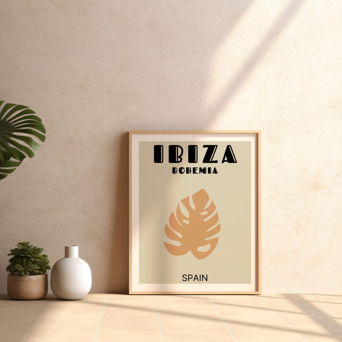 Ibiza Bohemia Print Ibiza Travel Print Boho Travel Print Ibiza Poster Wall Art Wall Art Biza City Travel Print - Image 2