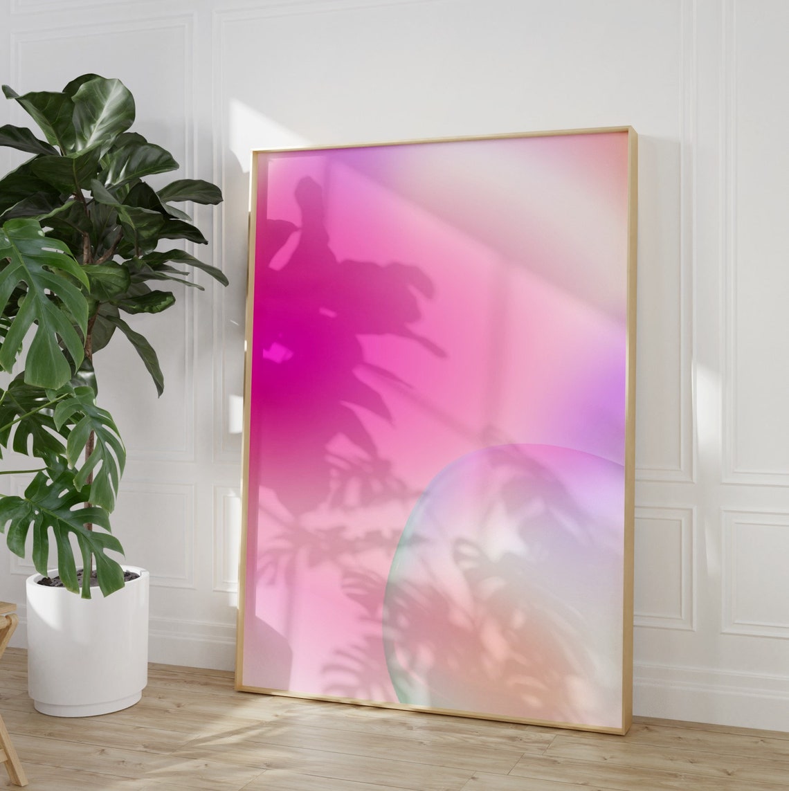 Pink Aura Gradient Blur Abstract Pastel Glow Wall Decor Poster - Image 2