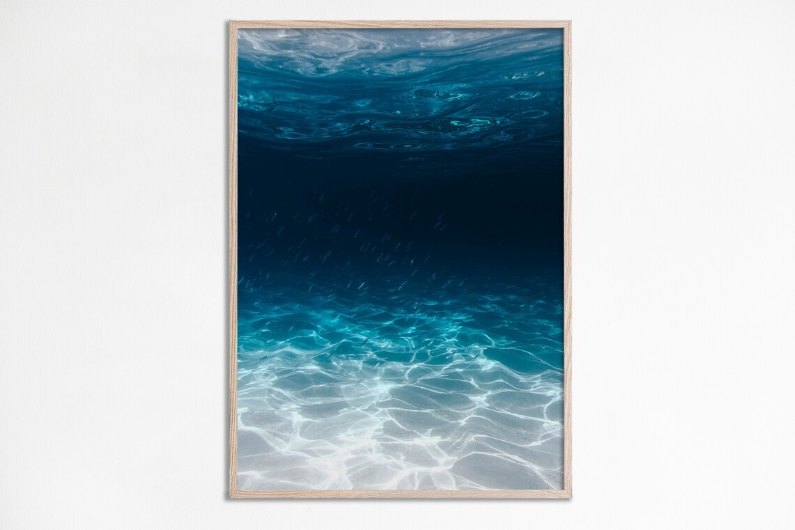 Underwater Photography Ocean Beach Wall Art Print