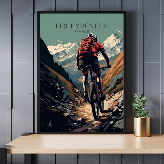Pyrenees Poster Mountain Bike Print Biking