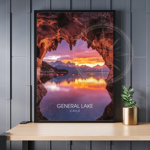 General Lake Poster Chile Travel Print